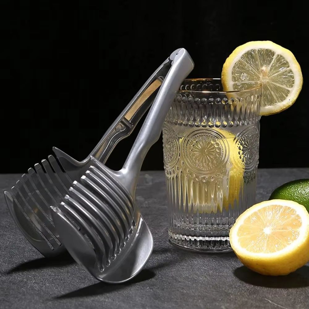 Stainless Steel Fruit  Vegetable Slicer Clip  Precision Kitchen Cutter Tool For Easy Tomato Lemon O 2