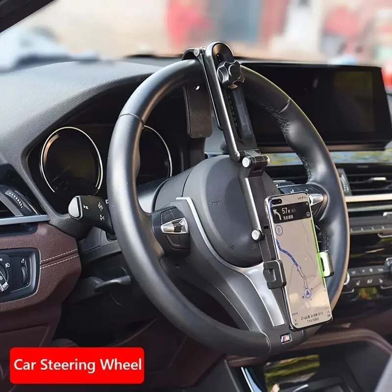 Car Clip Bracket Stand, 1080° Rotating Sun Visor Phone Mount, Support GPS Cell in Car for iPhone Samsung Xiaomi