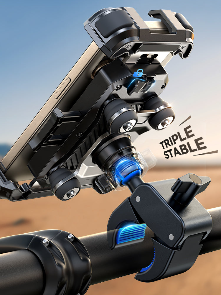 Motorcycle Handlebar Bike Phone Mount Anti Vibration Phone Holder Phone Mount For IPhone 477 Inch 4