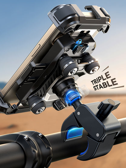 Motorcycle Handlebar Bike Phone Mount Anti Vibration Phone Holder Phone Mount For IPhone 477 Inch 4