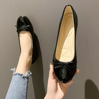 Women Flats Comfort Ballerina Shoes, Elegant Bowknot Ladies Loafers, Summer Non-Slip Shallow Mouth Women Single Shoes