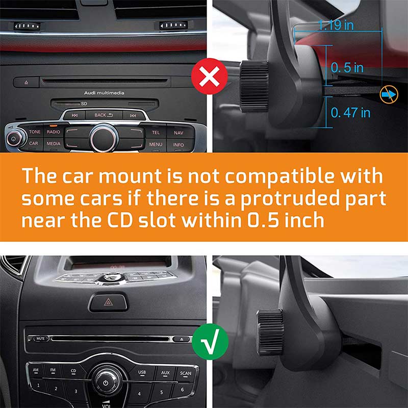 Ball Holder Stand, Universal Car CD Slot Phone Mount, Cradle for Cell Phone
