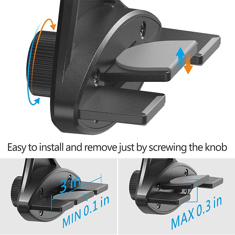 Ball Holder Stand, Universal Car CD Slot Phone Mount, Cradle for Cell Phone