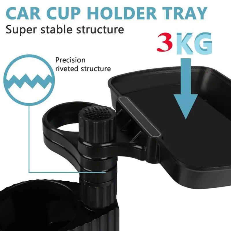 Detachable Car Cup Holder Tray Car Cup Holder Expander Tray Car Food Tray Table 3
