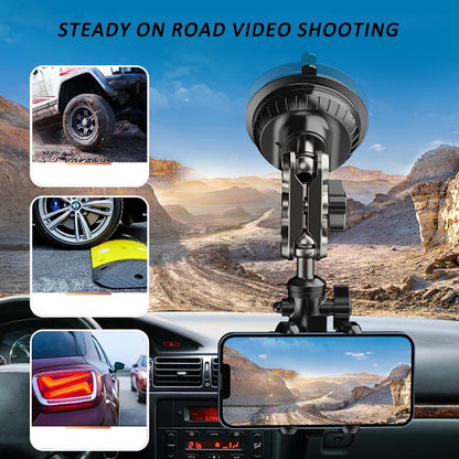 Universal Magic Arm Suction Car Phone Mount Video Recording Holder Windshield Window Glass Vlog Sho 1