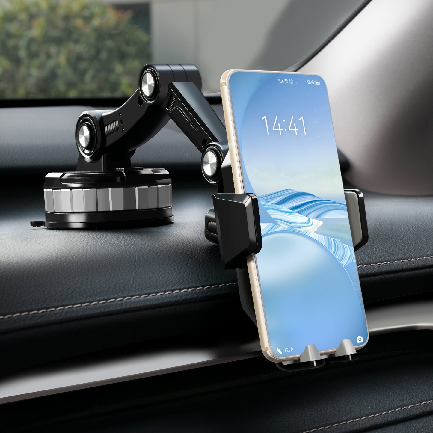 Windscreen Windshield Dashboard Mount, Mobile GPS Bracket Support Car Trunk Pickup, 360 Rotation Universal Cell Phone