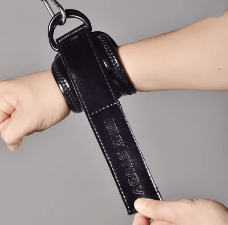 Adjustable Wrist Cuffs with Neoprene Padding for Cable Machine and Resistance Band Training