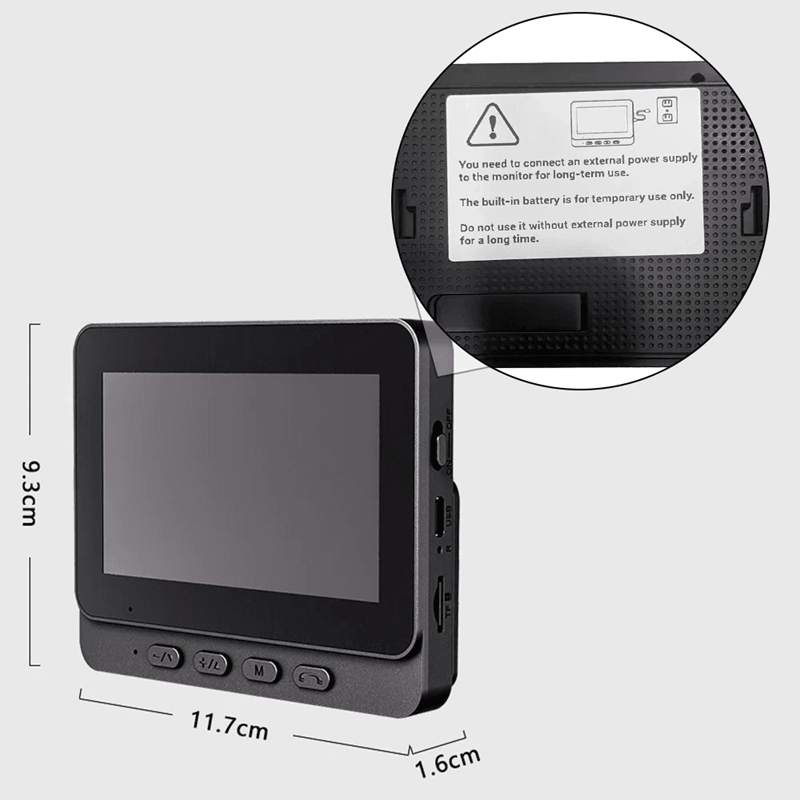 Wireless Video Doorbell With 43 Inch IPS Screen And Two Way Intercom 5