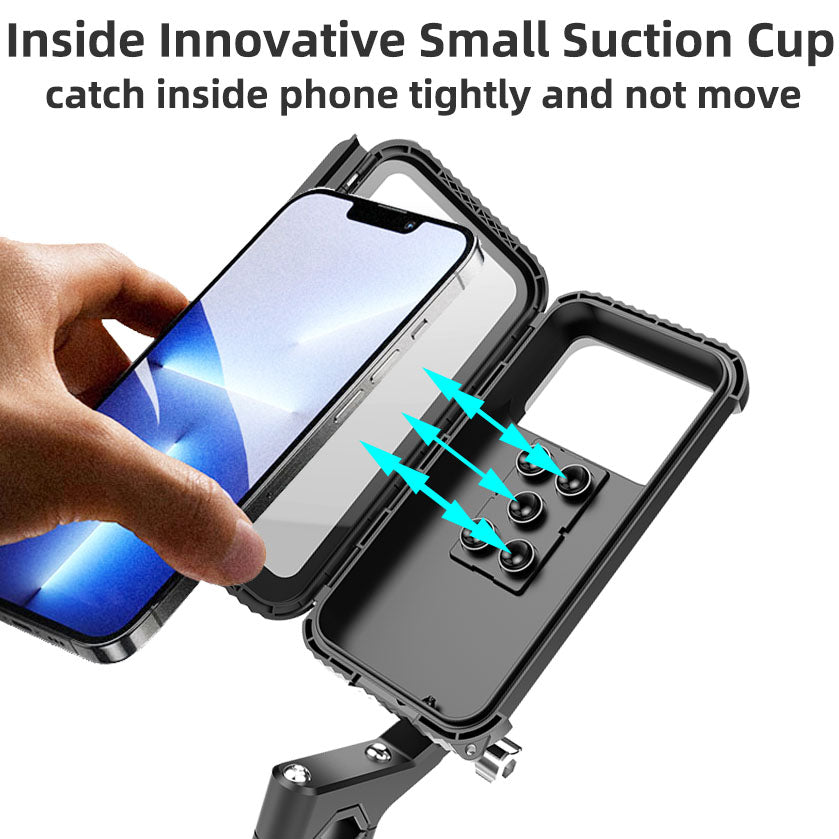 Adjustable Motorcycle Cellphone Holder, Support Universal Bicycle GPS 360 Swivel, Waterproof Motorcycle Bike Mobile