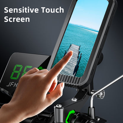 Adjustable Motorcycle Cellphone Holder, Support Universal Bicycle GPS 360 Swivel, Waterproof Motorcycle Bike Mobile