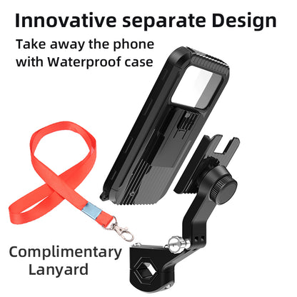 Adjustable Motorcycle Cellphone Holder, Support Universal Bicycle GPS 360 Swivel, Waterproof Motorcycle Bike Mobile