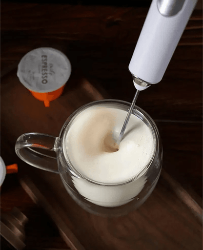 Wireless Handheld Milk Frother With Double Whisk And Three Speed Control 2