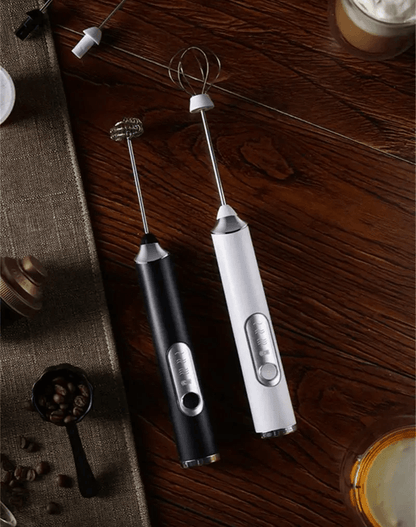 Wireless Handheld Milk Frother With Double Whisk And Three Speed Control 3