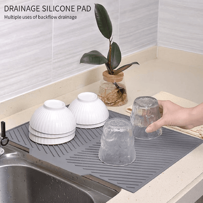 Silicone Drain Mat for Bar Sink and Kitchen Utensils