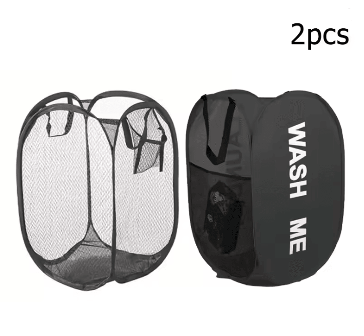 Foldable Mesh Laundry Basket With Large Capacity And Pop Up Design 1