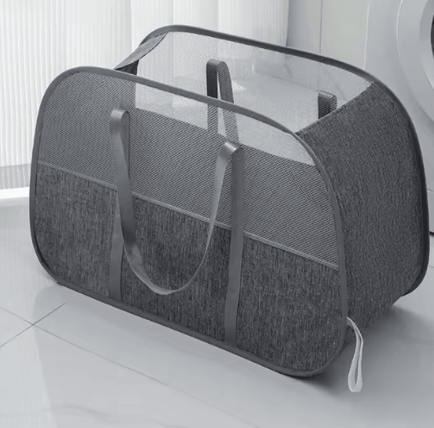 Foldable Mesh Laundry Basket With Large Capacity And Pop Up Design 3