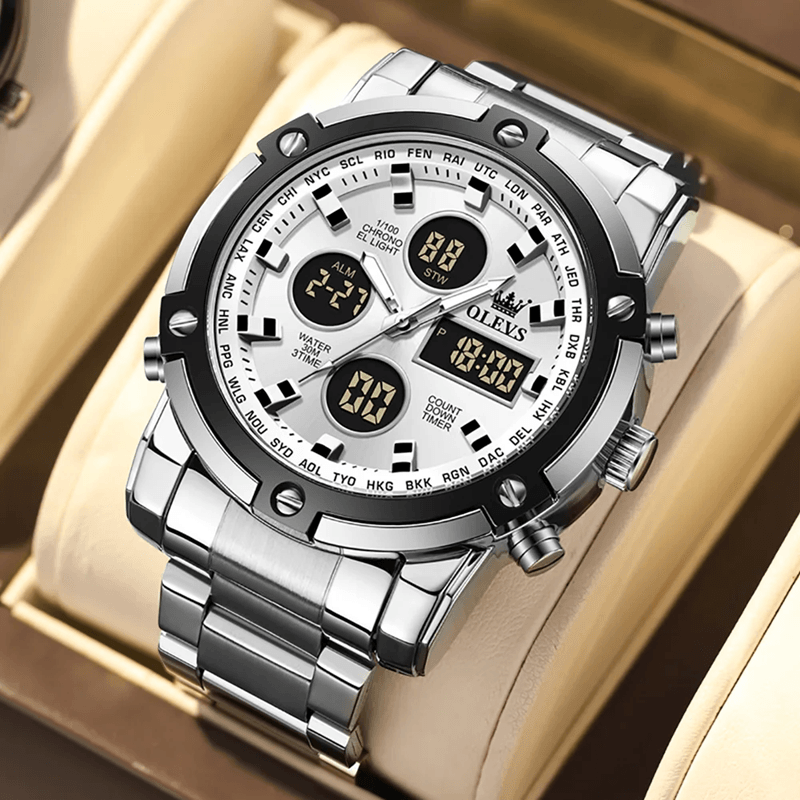 OLEVS Multifunction Waterproof Electronic Watch For Men With Luminous Display 5