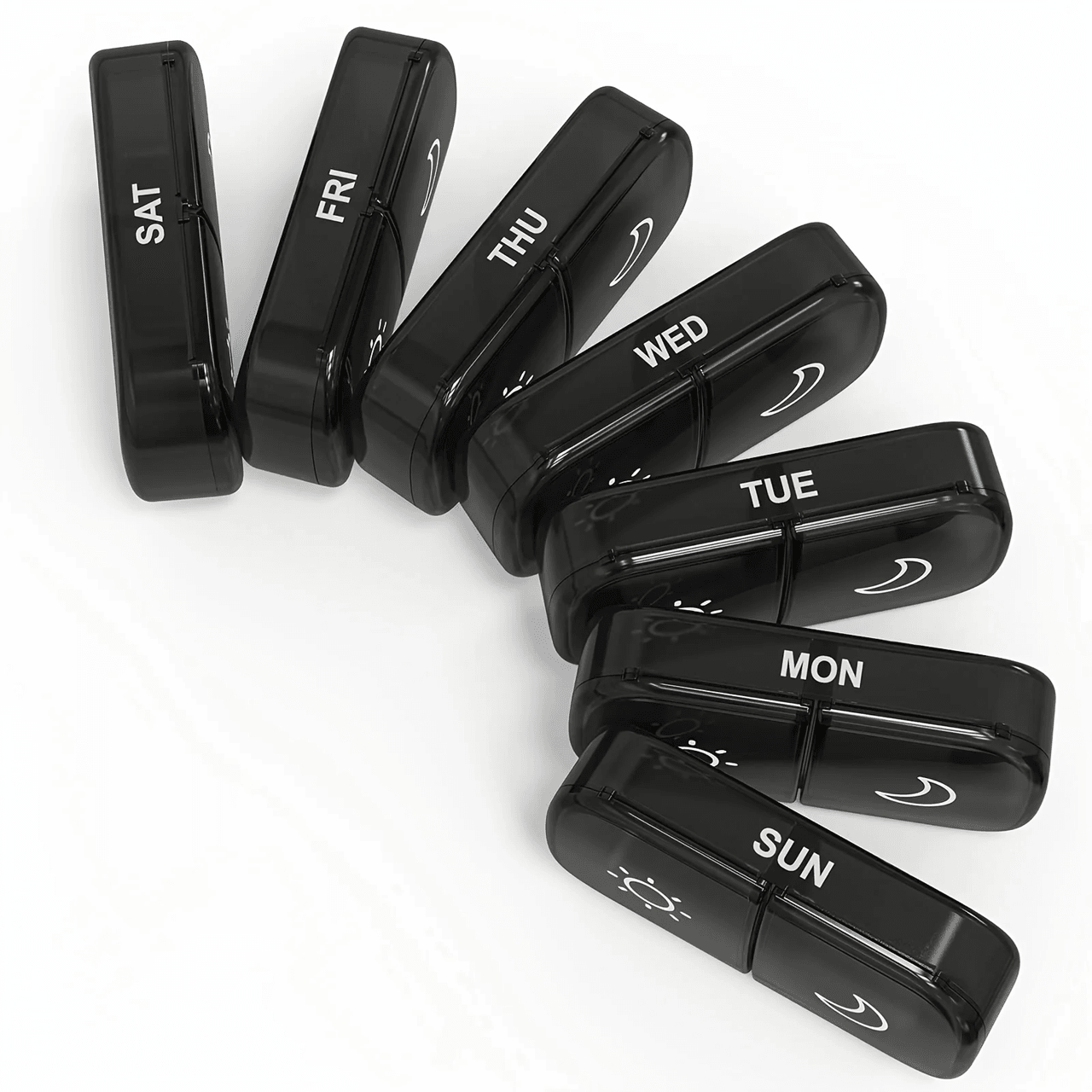 Weekly Pill Organizer With AM PM Compartments And Privacy Protection 2