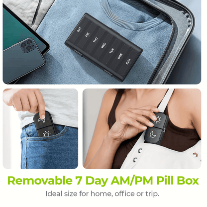 Weekly Pill Organizer With AM PM Compartments And Privacy Protection 4