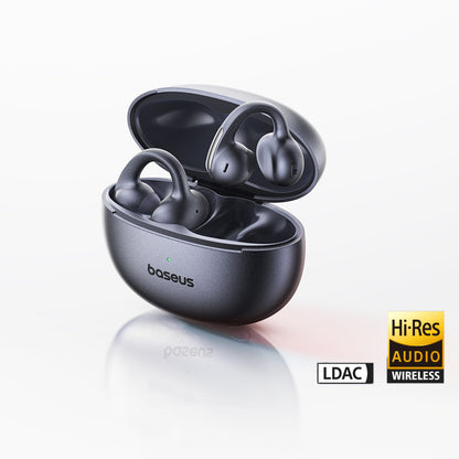 Bluetooth Hi-Res Ultra Open Earbuds, Baseus MC1 Pro Ear Clip Wireless Earphones, Earrings 4-Mic ENC Clip on Ear Buds