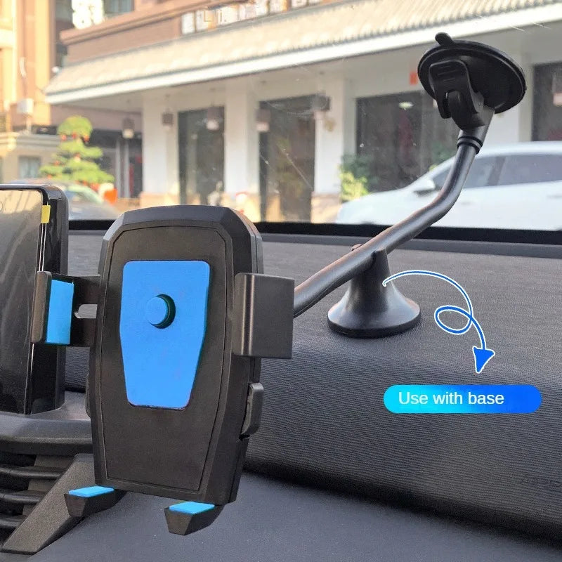 Anti Slip Flexible Mount Phone Holder for iPhone Samsung, Universal Stand 360 Rotate Sucker Car Phone Holder Car