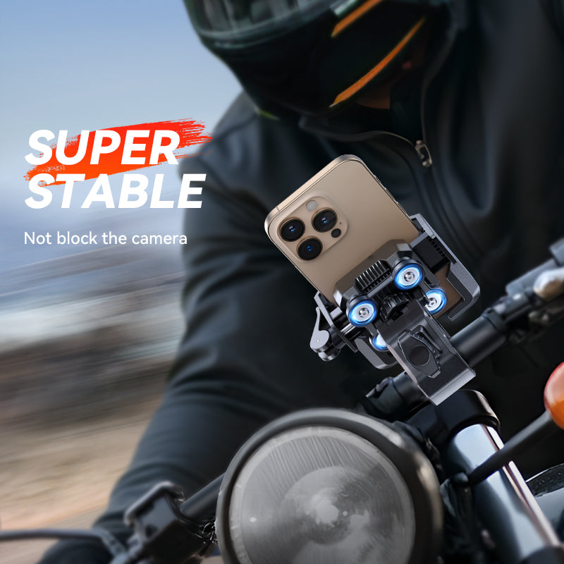 Universal Bike Bicycle Phone Mount, Motorcycle Phone Mount Holder, Dual Vibration Dampener for 4.7 to 7 Inch Phones