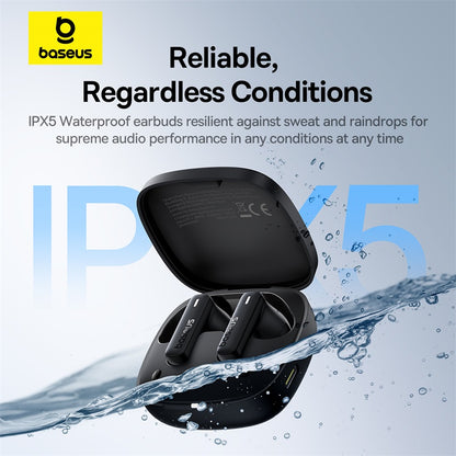 Bluetooth 5.3 Baseus Bowie E19 Wireless Earphones, IPX5 Waterproof Earbuds, Big Bass 12mm Drivers, 33Hrs Battery Life
