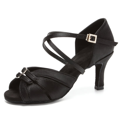 Adjustable Women Ballroom Latin Dance Shoes, Modern Pole Dance Shoes, Salsa Tango Hot High Heel Shoes for Ladies & Girls