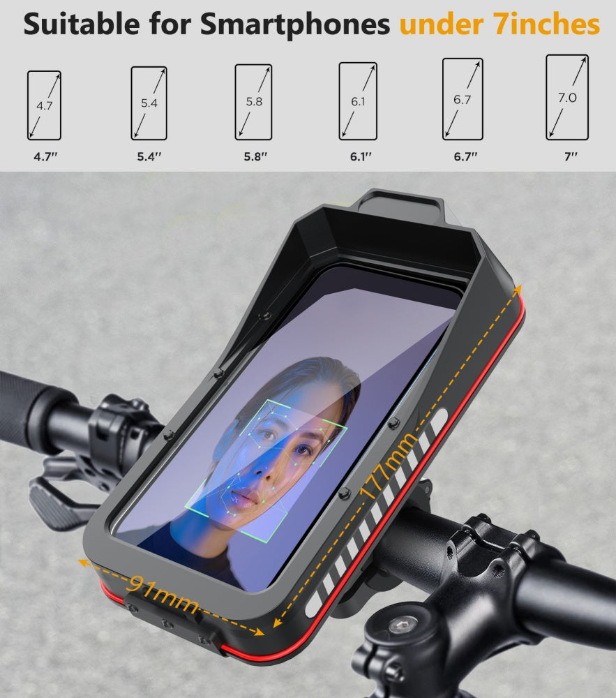 Phone Case Bag Waterproof Bicycle Motorcycle Touch Screen Bike Scooter Handlebar MTB Cellphone Moun 3