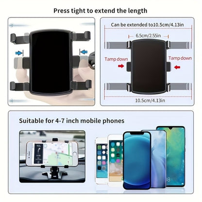 Universal Dashboard Car Phone Holder Stand, Car Clip Mount GPS Bracket, Car Mobile Phone Support in Car for Samsung