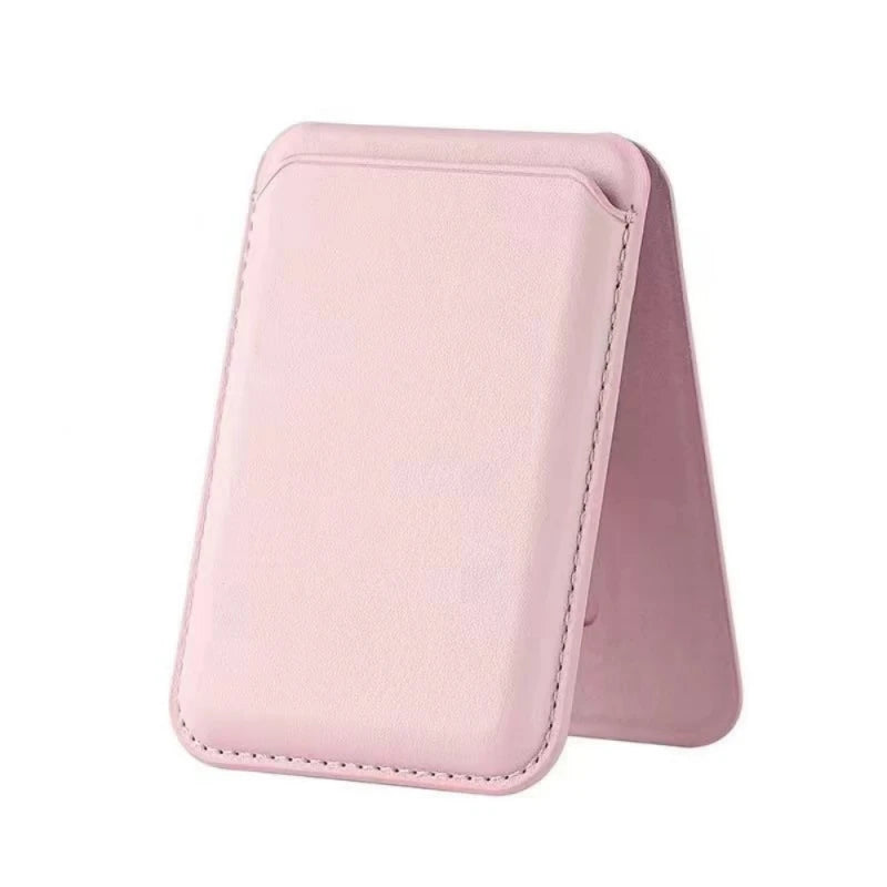 Leather Wallet With Strong Magnetic Hide Stand Case, Magsafe iPhone Card Holder Pocket Cover