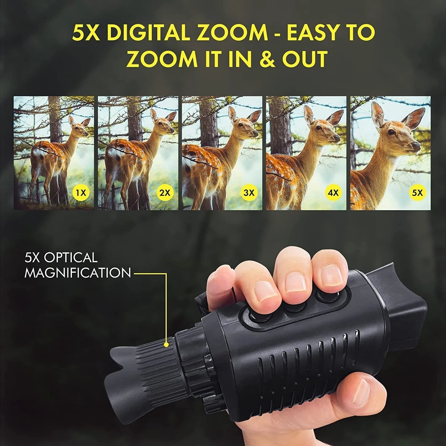 Infrared Camera 10X Digital Zoom Hunting Telescope Monocular Night Vision Device 1080P HD Outdoor S 4