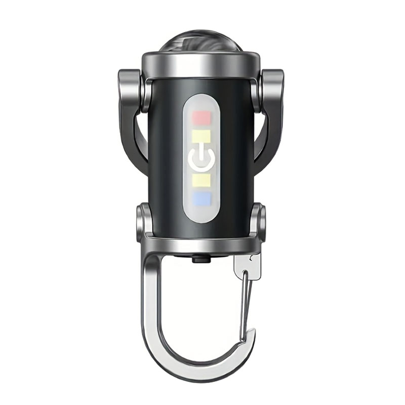 USB Rechargeable Hanging Work Light Powerful Mini COB LED Keychain Flashlight Waterproof Keyring Ca 6