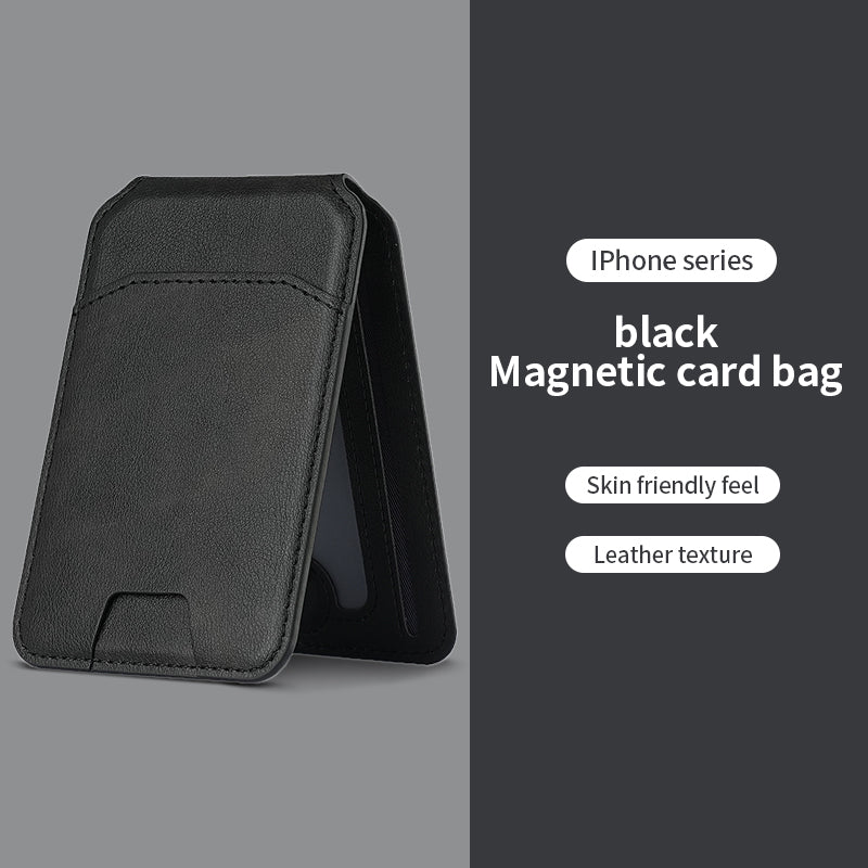Magnetic Leather Wallet Holder Case for iPhone, Luxury Magsafe Card Holder Phone Bag Cover Accessories