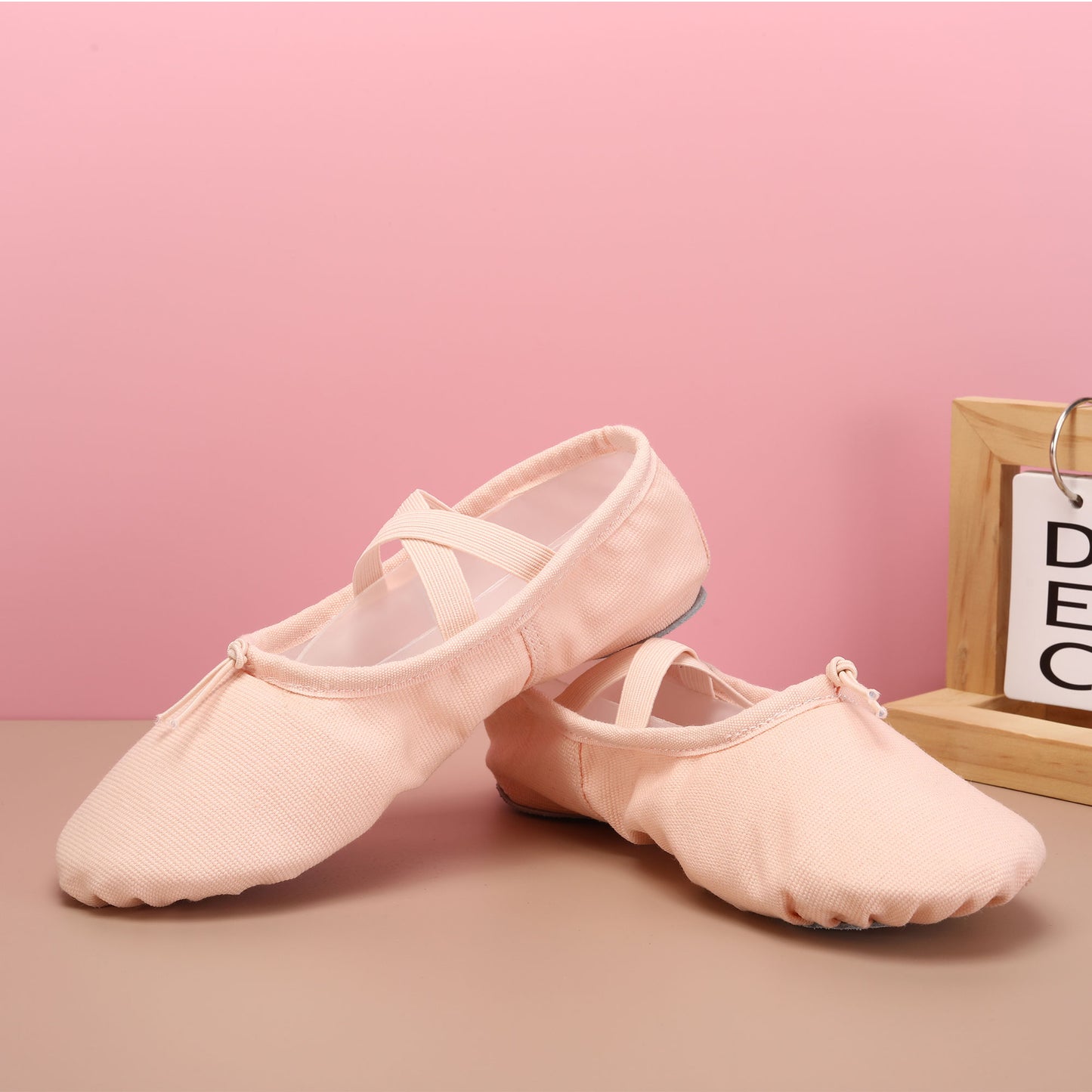 Canvas Flat Girls Ballet Shoes Black Pink Soft Ballet Belly Gym Yoga Practise Dance Shoes