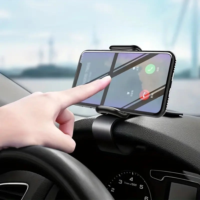 Universal Car Phone Holder, Easy Clip Mount, Multi Functional Dashboard GPS Bracket Stand