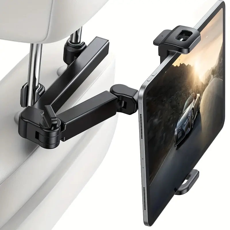 Car Rear Pillow Phone Holder Telescopic, Seat Rear Headrest Tablet Car Stand, Bracket for Phone and Tablet 4-11 Inch