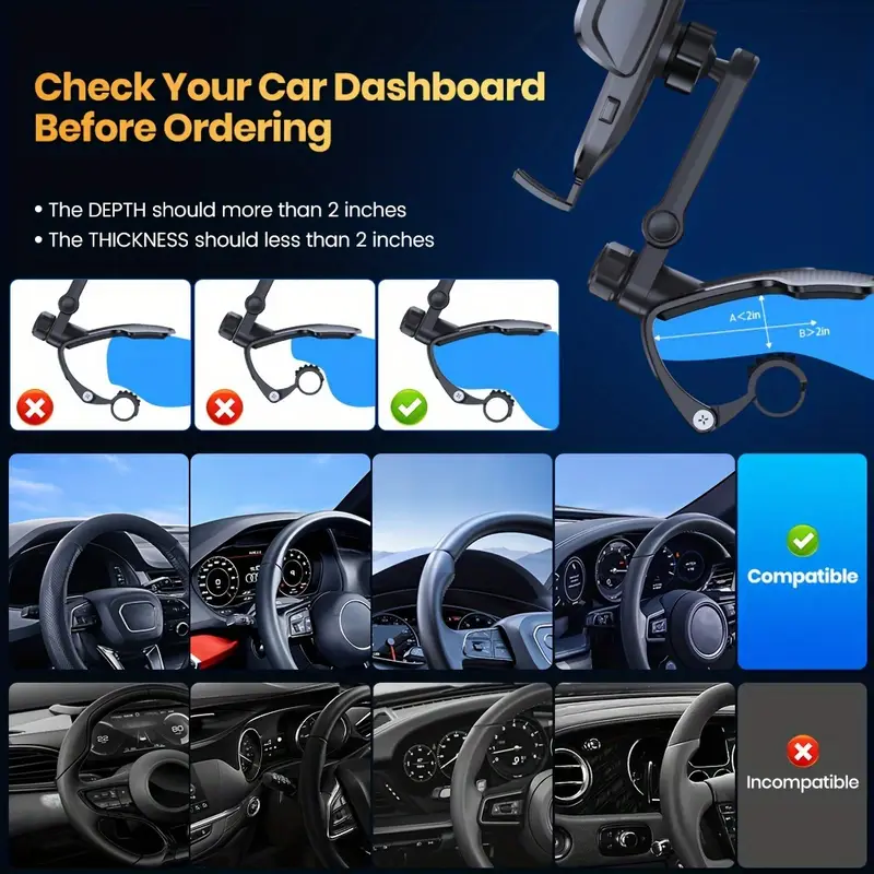 Universal Mobile Phone Car Mount Navigation Support Air Vent Holder Fixed Dedicated Mount 4