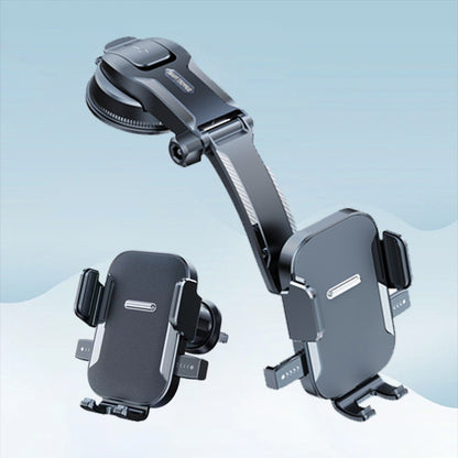 Nano Flexible Silicone Car Phone Holder, 360° Rotation, Foldable Storage, Charging Port Friendly