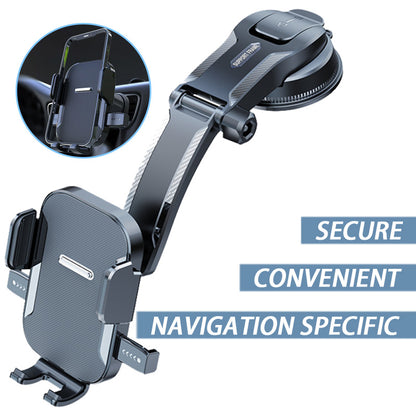 Nano Flexible Silicone Car Phone Holder, 360° Rotation, Foldable Storage, Charging Port Friendly