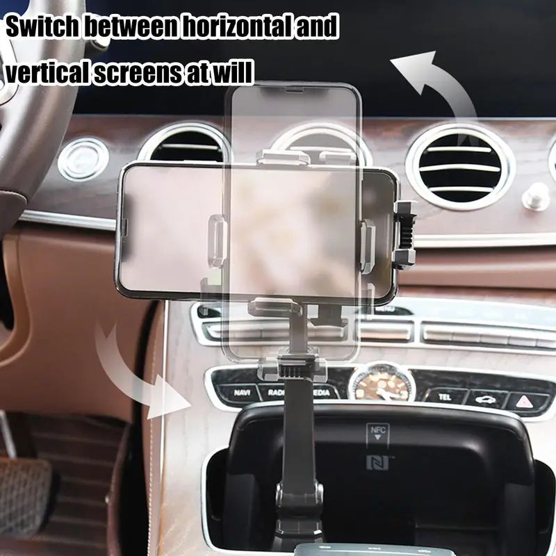 Adjustable Gooseneck Cup Car Phone Stand, Universal Car Cup Holder Phone Mount, iPhone Samsung Huawei LG Sony Nokia