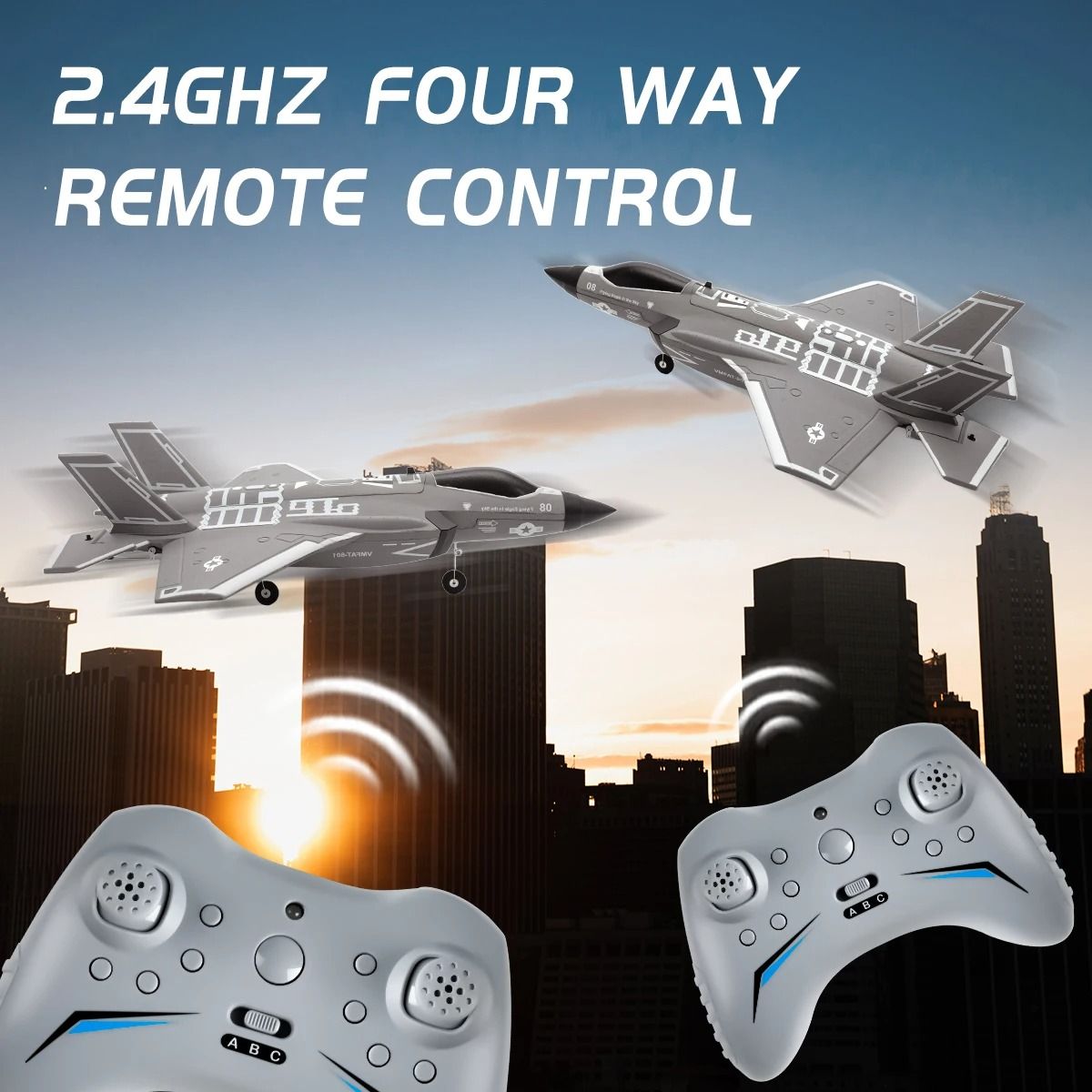 Four Channel Remote Control Fighter Jet With Brushless Motor And Fixed Wing Design 2