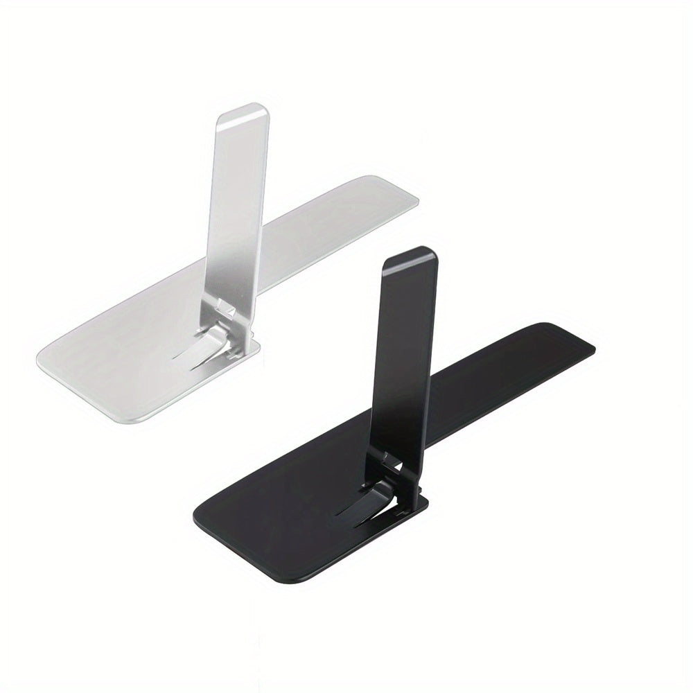Universal Desktop Phone Holder Stand, 2pcs Ultra Thin Mini Phone Kickstand, Metal Steel Folding Desk Bracket for iPhone
