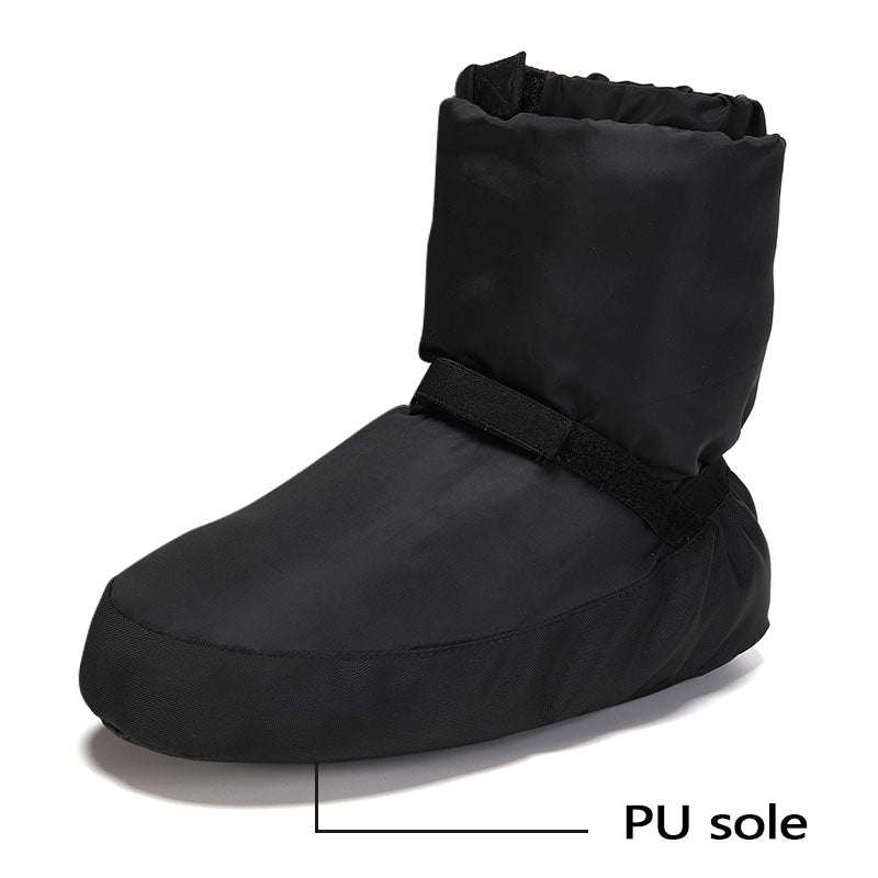 Womens Winter Ballet Dance Boots Cotton Ballerina Shoes With Thickened Sole Warm Flat Adult Dancing 5