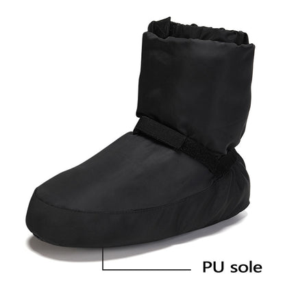 Womens Winter Ballet Dance Boots Cotton Ballerina Shoes With Thickened Sole Warm Flat Adult Dancing 5