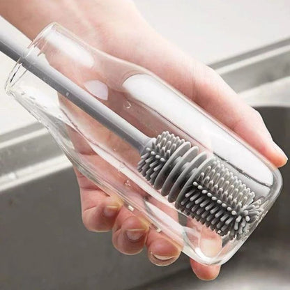 Silicone Bottle Brush Long Handle Cup Scrubber
