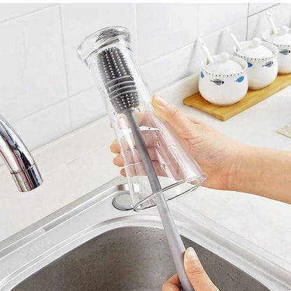 Silicone Bottle Brush Long Handle Cup Scrubber 4