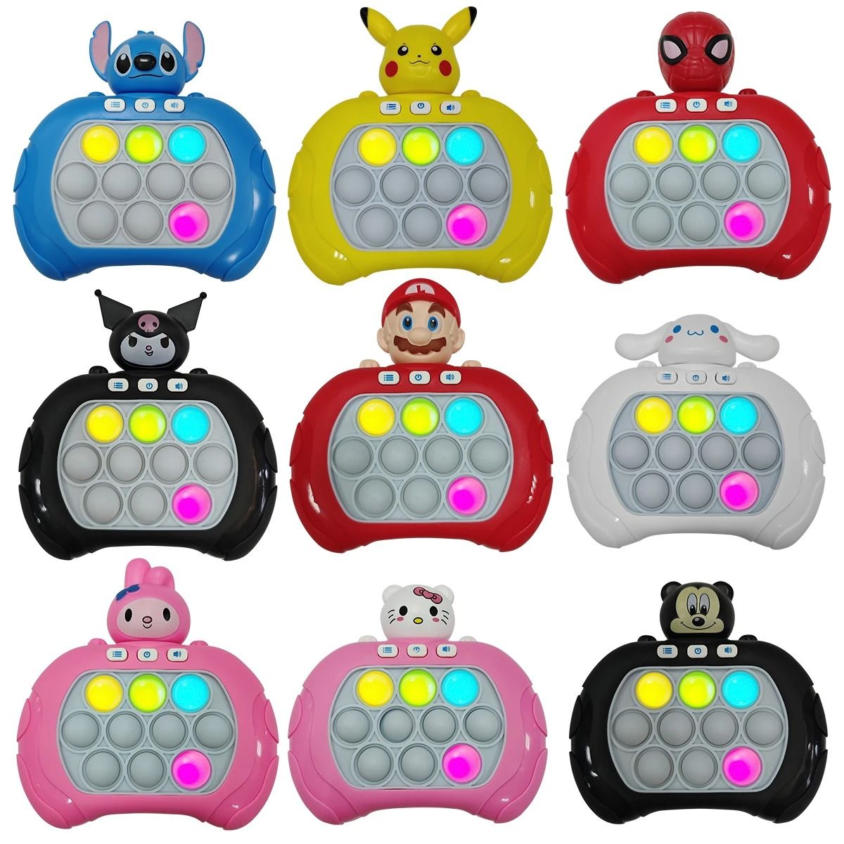 Quick Push Electronic Pop Up Fidget Game with Lights for Kids and Adults
