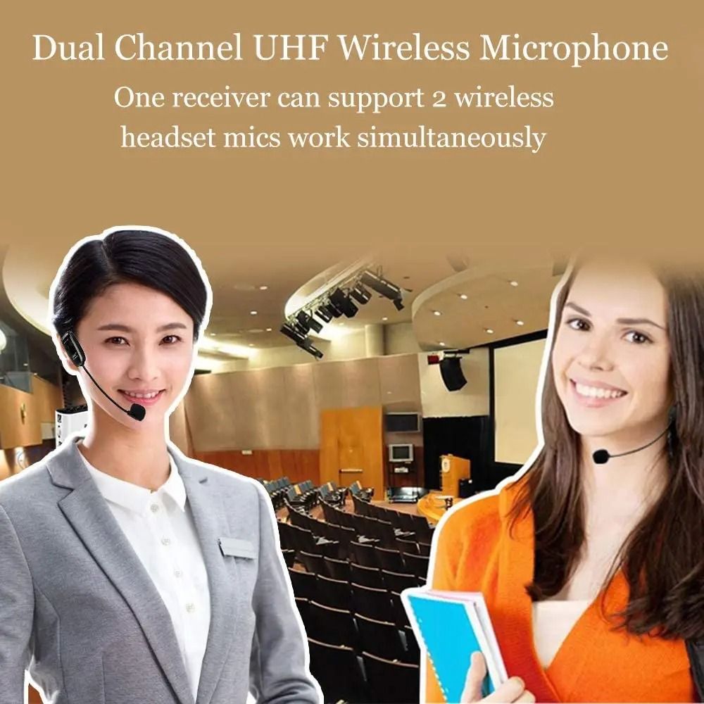 Wireless Microphone Headset And Handheld 2 In 1 Rechargeable Mic System With Receiver 1