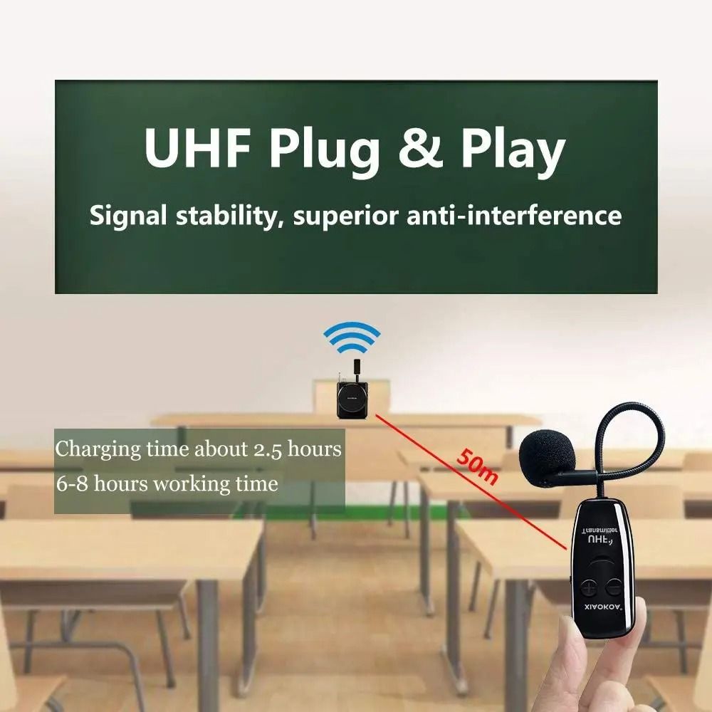 Wireless Microphone Headset And Handheld 2 In 1 Rechargeable Mic System With Receiver 2